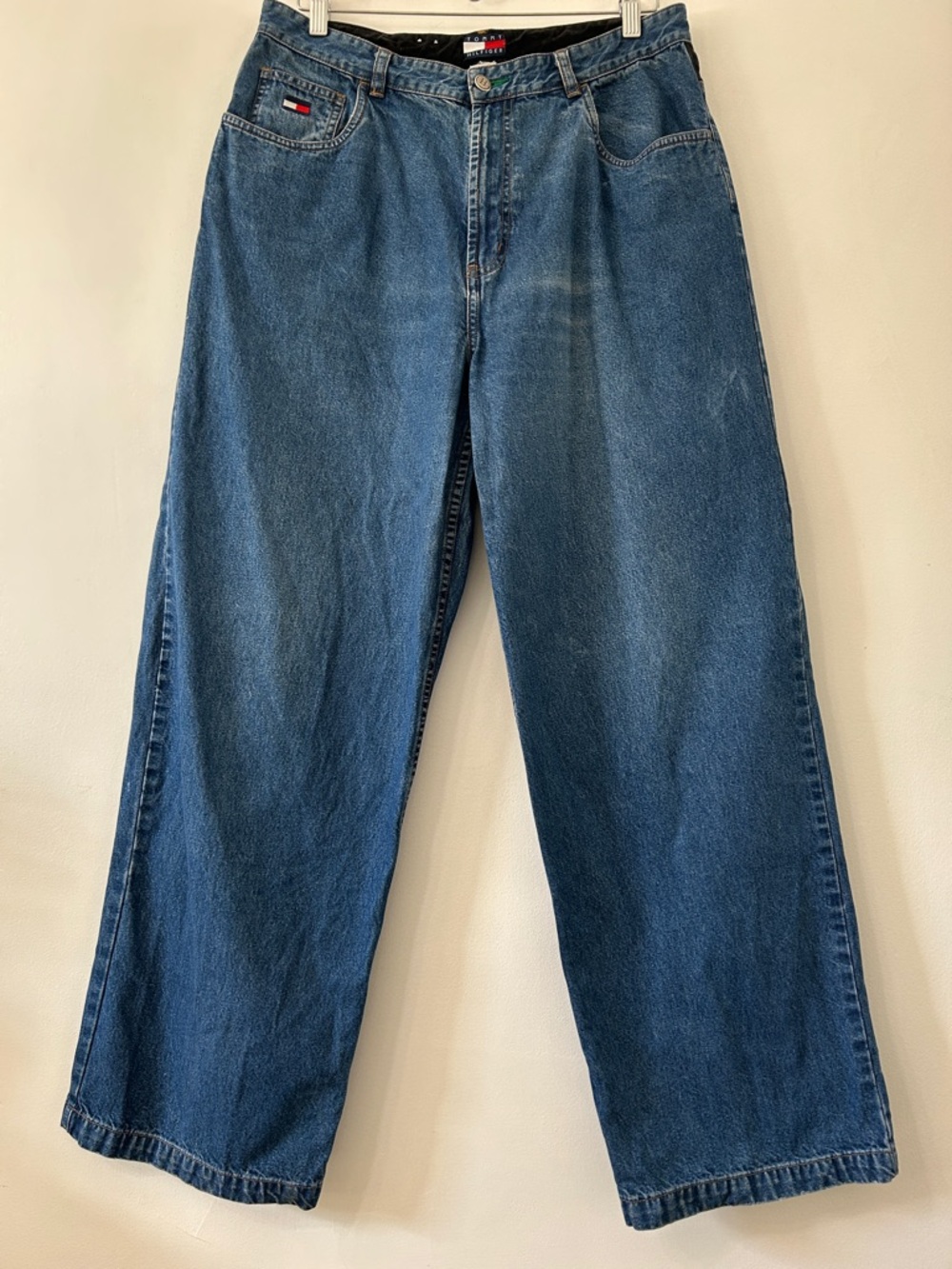 Vintage Tommy Hilfiger Jeans Women’s 14 Barrell Leg High Waisted Velvet Trimmed - Picture 14 of 16